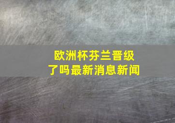 欧洲杯芬兰晋级了吗最新消息新闻