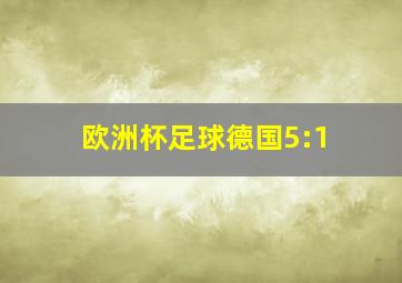 欧洲杯足球德国5:1