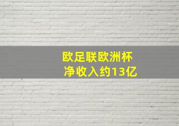 欧足联欧洲杯净收入约13亿