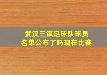 武汉三镇足球队球员名单公布了吗现在比赛