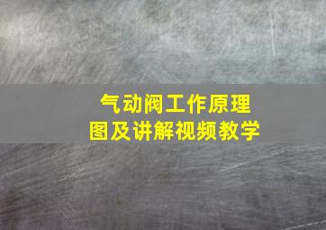 气动阀工作原理图及讲解视频教学