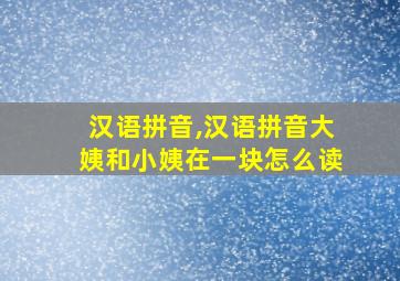 汉语拼音,汉语拼音大姨和小姨在一块怎么读