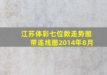 江苏体彩七位数走势图带连线图2014年8月