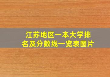 江苏地区一本大学排名及分数线一览表图片