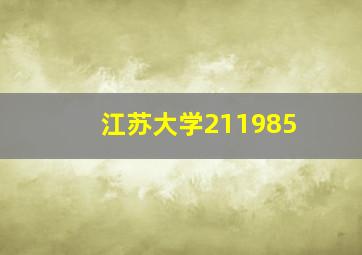 江苏大学211985