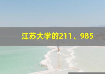 江苏大学的211、985