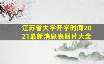 江苏省大学开学时间2021最新消息表图片大全