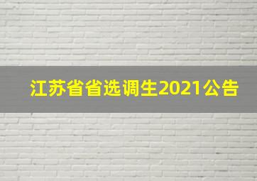 江苏省省选调生2021公告