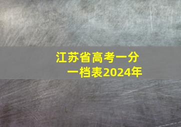 江苏省高考一分一档表2024年