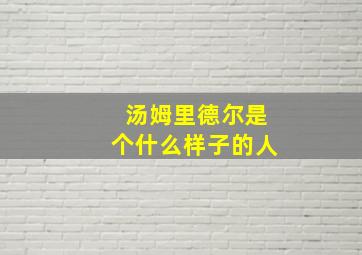 汤姆里德尔是个什么样子的人