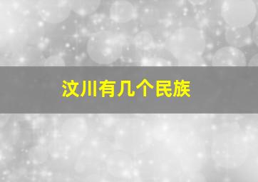 汶川有几个民族