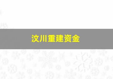 汶川重建资金