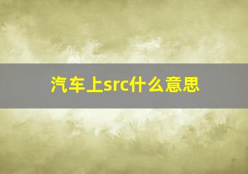 汽车上src什么意思