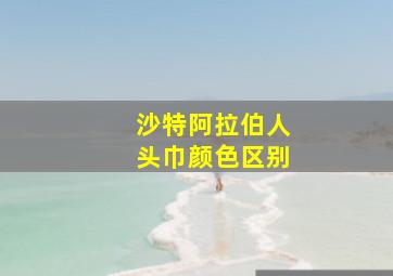 沙特阿拉伯人头巾颜色区别