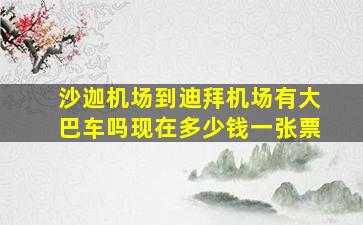 沙迦机场到迪拜机场有大巴车吗现在多少钱一张票