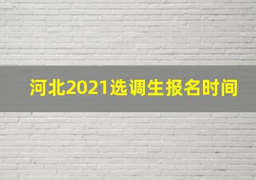 河北2021选调生报名时间