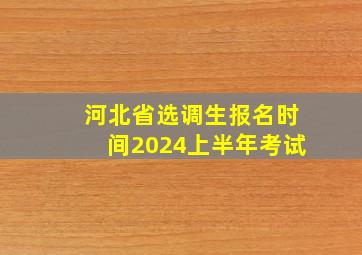 河北省选调生报名时间2024上半年考试