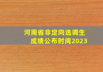 河南省非定向选调生成绩公布时间2023