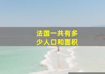 法国一共有多少人口和面积