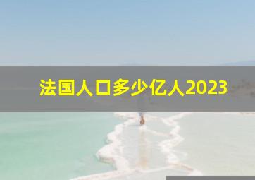 法国人口多少亿人2023