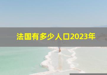 法国有多少人口2023年