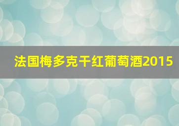 法国梅多克干红葡萄酒2015