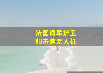 法国海军护卫舰击落无人机