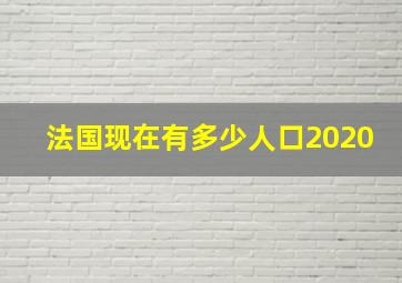 法国现在有多少人口2020