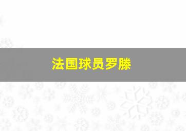 法国球员罗滕