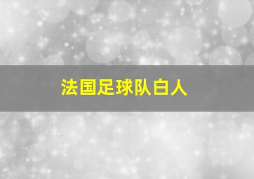 法国足球队白人