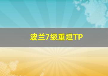 波兰7级重坦TP