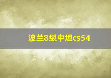 波兰8级中坦cs54