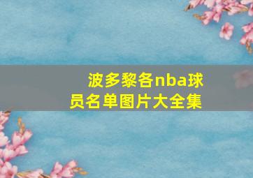 波多黎各nba球员名单图片大全集