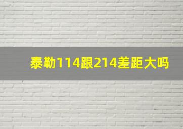 泰勒114跟214差距大吗