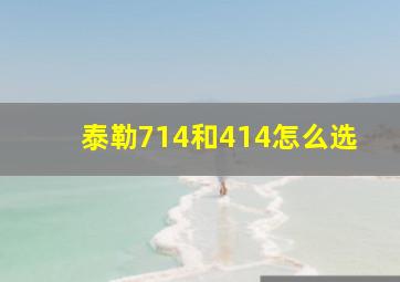 泰勒714和414怎么选