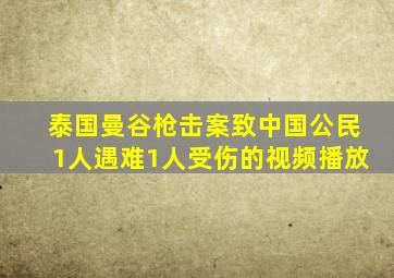 泰国曼谷枪击案致中国公民1人遇难1人受伤的视频播放