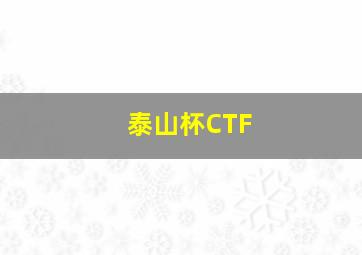 泰山杯CTF