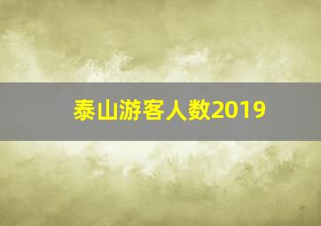 泰山游客人数2019