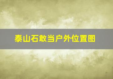 泰山石敢当户外位置图