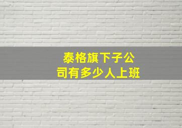 泰格旗下子公司有多少人上班