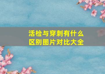 活检与穿刺有什么区别图片对比大全