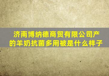 济南博纳德商贸有限公司产的羊奶抗菌多用被是什么样子