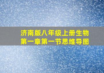 济南版八年级上册生物第一章第一节思维导图