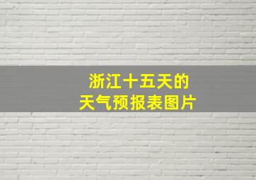 浙江十五天的天气预报表图片