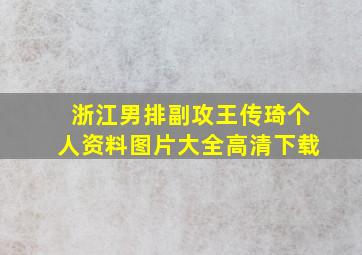 浙江男排副攻王传琦个人资料图片大全高清下载