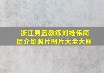 浙江男篮教练刘维伟简历介绍照片图片大全大图