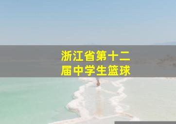 浙江省第十二届中学生篮球