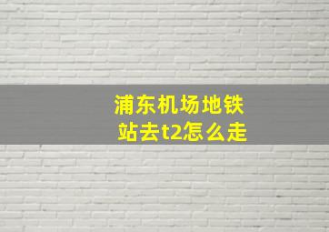 浦东机场地铁站去t2怎么走