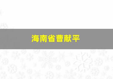 海南省曹献平