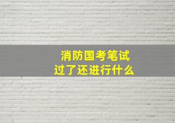 消防国考笔试过了还进行什么